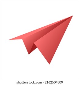 red gradient paper plane vector esp