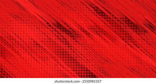 A red gradient pattern with a grunge texture background.