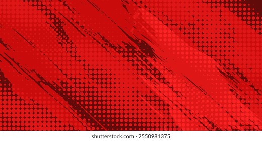 A red gradient pattern with a grunge texture background.
