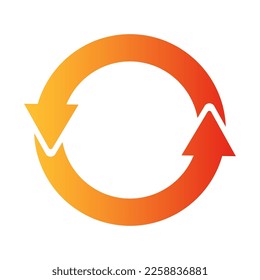 red gradient round rotating arrow.
Easy-to-use vector data.