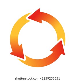 red gradient round rotating arrow.
Easy-to-use vector data.