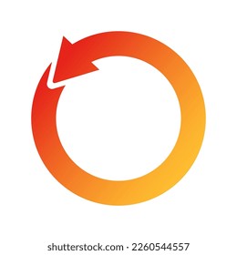 red gradient round rotating arrow.
Easy-to-use vector data.