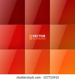 Red gradient shiny metallic squares abstract background. RGB EPS 10 vector illustration