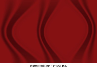 red gradient silk fabric background or wallpaper, Vector EPS