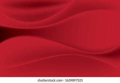 red gradient silk fabric background or wallpaper, Vector EPS