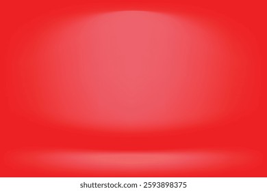 Red gradient studio background with soft spotlight effect. Perfect for product display, branding, presentations, advertising, and digital designs. Modern and elegant backdrop.