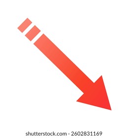 Red Gradient Stylish Descending Arrow Business Simple
