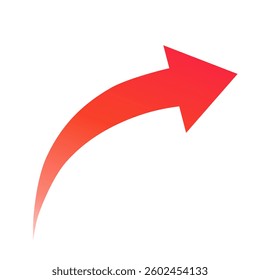 Red Gradient Stylish Rising Arrows Business Simple