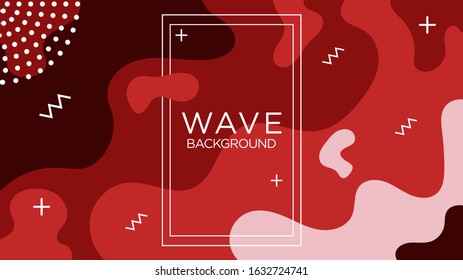 Red Gradient Wavy, Wave Shapes Minimal Modern Background Template. Design Graphic Vector EPS10