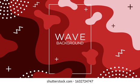 Red Gradient Wavy, Wave Shapes Minimal Modern Background Template. Design Graphic Vector EPS10
