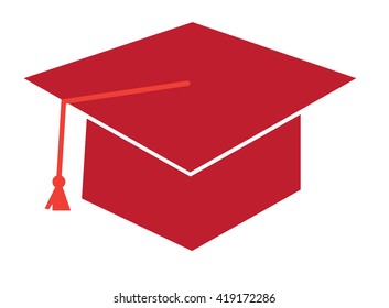 Red Graduation Cap