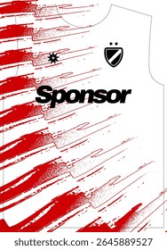 Red Grain Stripe Pattern Football Jersey Sublimation Print