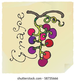 Red Grape cluster letter paper