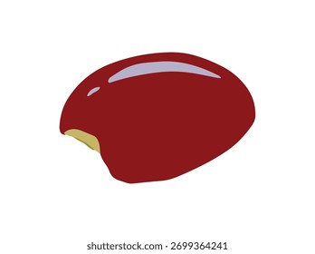 Ilustración de corte de fruta de uva roja