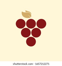 Red grape in simple concept, vintage, classic perfect for business icon, and more related