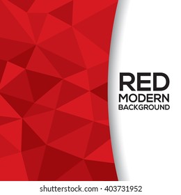 Red Graphic Background With White Space