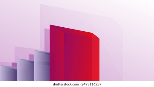  diseño de Vector de fondo de crecimiento gráfico rojo
