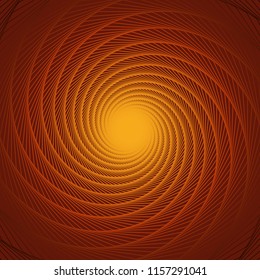 red graphic vortex with orange shimmering open center