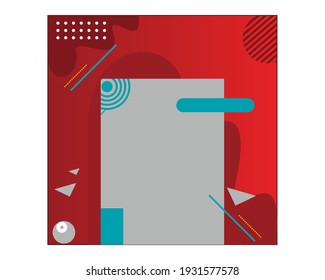 Red and gray abstract background design, can be used for text or photos