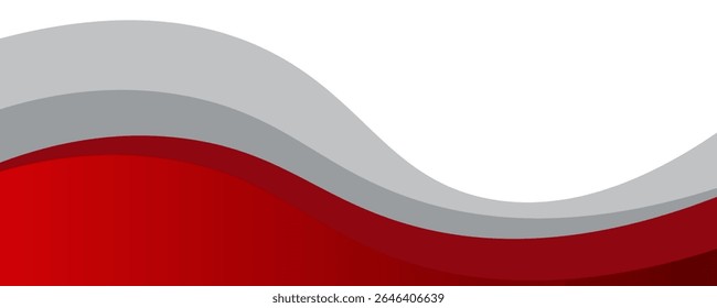 red gray abstract wave background for corporate banner, business presentation, poster, journal cover.