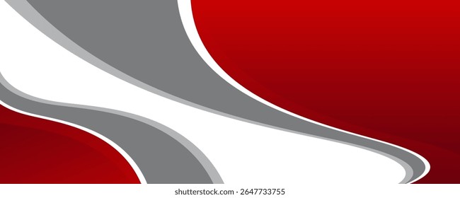 red gray abstract wave background for corporate banner, business presentation, poster, journal cover.