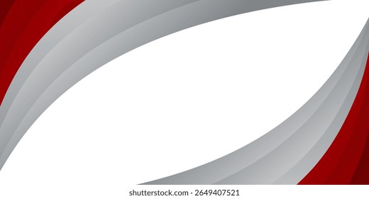 red gray abstract wave background for corporate banner, business presentation, poster, vector eps 10