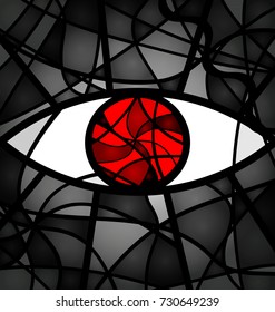 red gray background eye