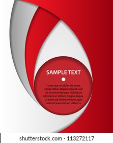 Red and gray business background with bubble, vector