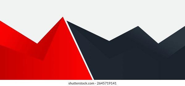 Vermelho Cinza Quadro Empresarial Borda Abstract Transparente. Design de vetor de cabeçalho e rodapé