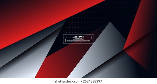 Red and gray checkered overlapping background. Simple paper cut with shadow pattern. Vector Eps10