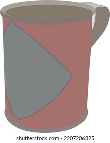 Red and gray cola mug