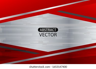 Red and gray color geometric texture abstract background with copy space for text or message web and book design