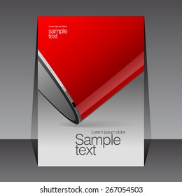 red and gray design template covers for books, booklets