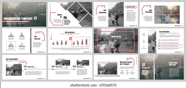 Red   gray elements for infographics white background  Presentation templates  Use in presentation  flyer   leaflet  corporate report  marketing  advertising  annual report  banner 