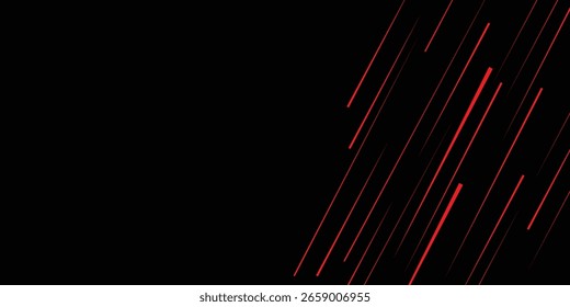 Red gray geometric abstract background on dark space with lines motion decoration. VECTOR ILUSTRATION.