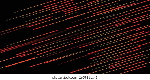 Red gray geometric abstract background on dark space with lines motion decoration. VECTOR ILUSTRATION.