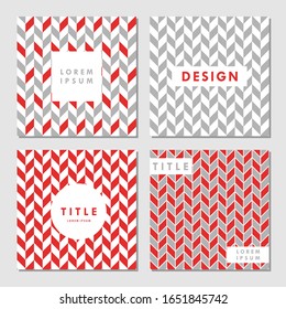 Red and Gray geometric vector patterns, cover and poster design, brochure design, modern background, modern abstract templates, vector textures, scrapbook paper, perfect for print and online design