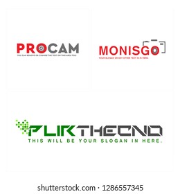 red gray green letter mark text symbol circle camera lens dots font logo design concept vector suitable for business finance technology photography multimedia 