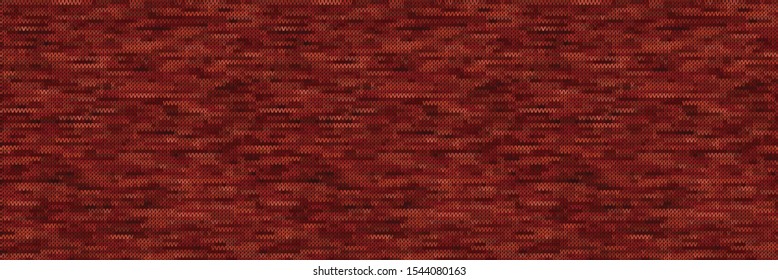 Red Gray Marl Variegated Heather Texture Border Background. Vertical Blended Line Seamless Pattern. Faux T-Shirt Fabric Dyed Organic Jersey Textile Banner. Triblend Melange Ribbon Trim. Vector Eps 10