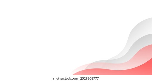 Fundo abstrato de onda sutil vermelho e cinza com espaço em branco para texto e mensagem.