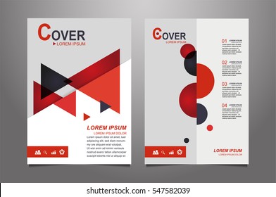 Red and gray Vector annual report Leaflet Brochure Flyer template design, book cover layout design, Abstract  red and gray presentation book cover templates.