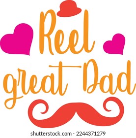 Red Great Dad, Happy Father's day shirt Design Print Template