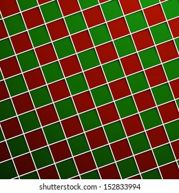 red and green 3d square background. christmas concept