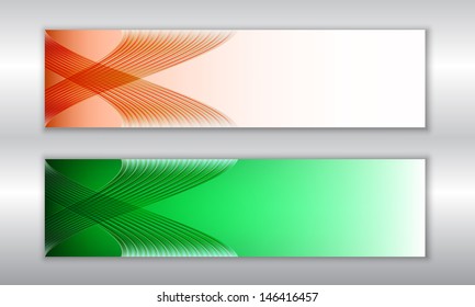 red and green abstract banner