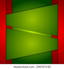 Red green abstract corporate background. Vector design