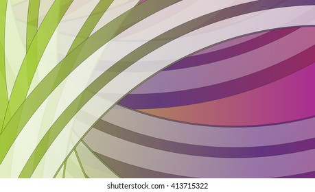 red and green abstract lines cross each other
