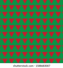Red and green abstract triangle background. Christmas colored triangles background