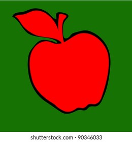 red and green apple