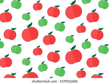 Red and green apple. Background of apples. Fruit background.