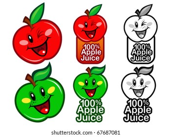 Red and Green Apple Juice Seals